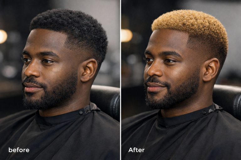 Teinte de cheveux homme