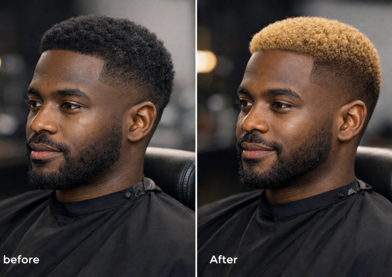 Teinte de cheveux homme