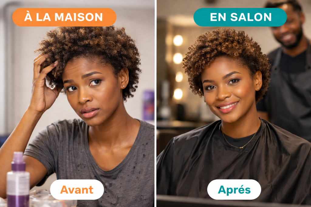 Coloration avant-après